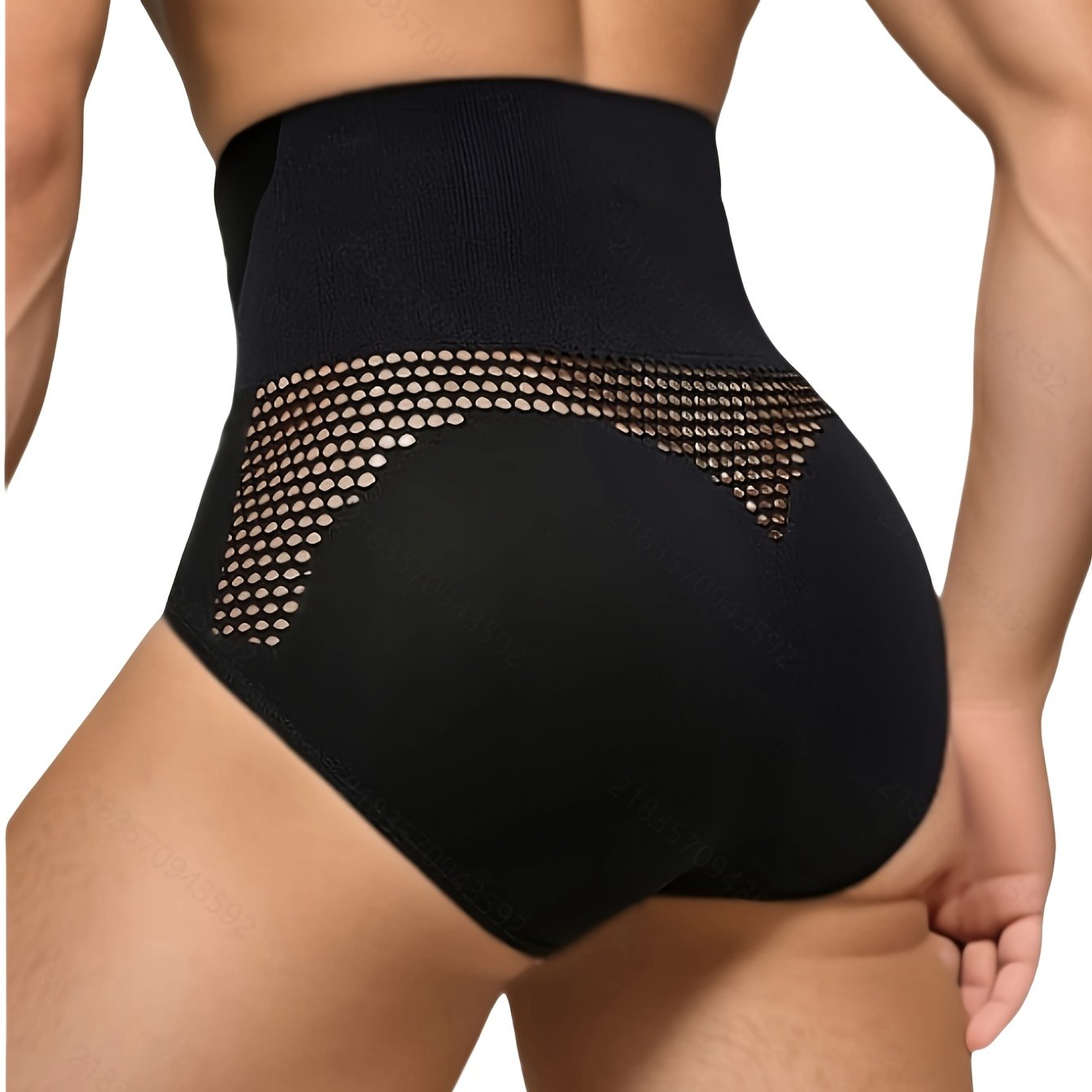 Men's Padded Butt Lift High-Waist Shapewear Shorts - Breathable Nylon & Elastane, Machine Washable