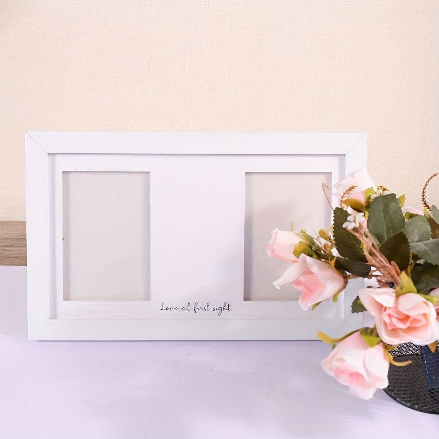 Create a timeless keepsake with our Baby Handprint & Footprint Frame Kit - Includes a single wooden frame for newborns - Personalize your infant's memories with this customizable memento, perfect for nursery décor and gender-neutral baby showers - Makes