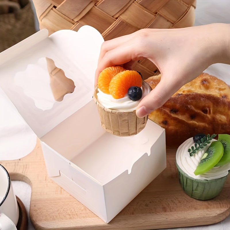 30 pieces of white disposable cardboard boxes with a window, suitable for bread, pastries, cookies, strawberries, and macarons. Great for Christmas, Thanksgiving, and any special occasion. Ideal for both Christmas and Thanksgiving, these boxes are