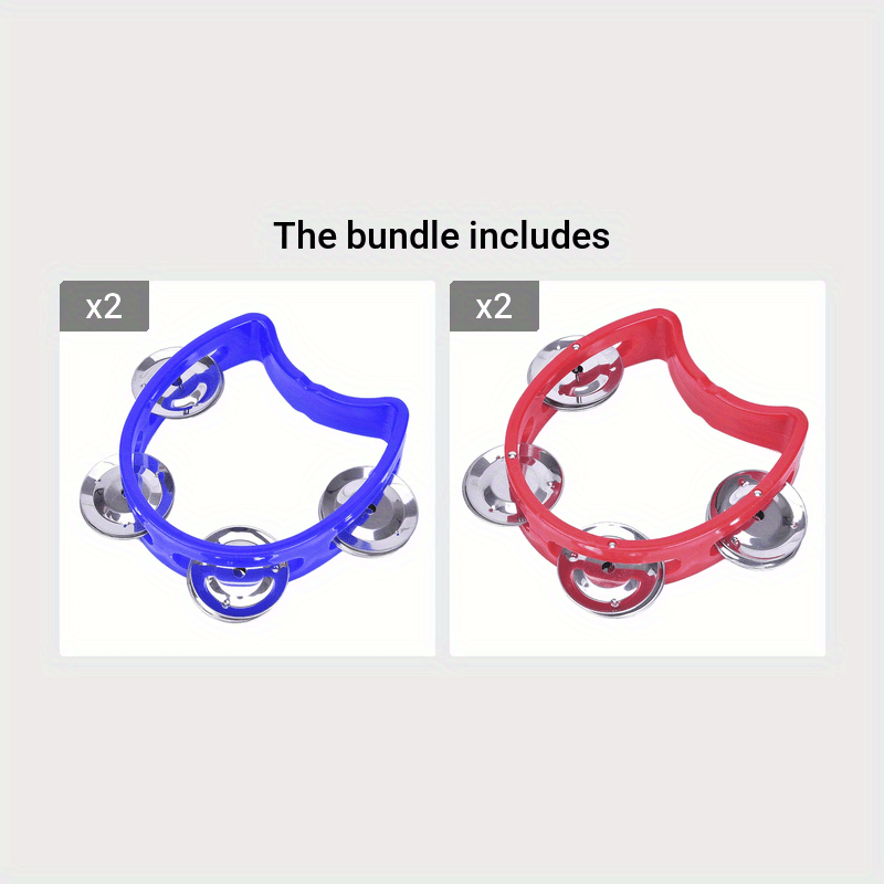 Plastic hand tambourine with 4 bells and ABS construction for musical performances. Great for parties, concerts, and Eid celebrations.