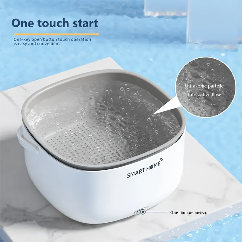 Portable Smart Home Ultrasonic Vegetable and Fruit Washer: A Convenient Camping Essential for Sterilization and Purification. Made of Plastic, Runs on Dry Batteries (AAA Not Included). A Safe Kitchen Cleaning Tool for Non-Food Contact Surfaces.