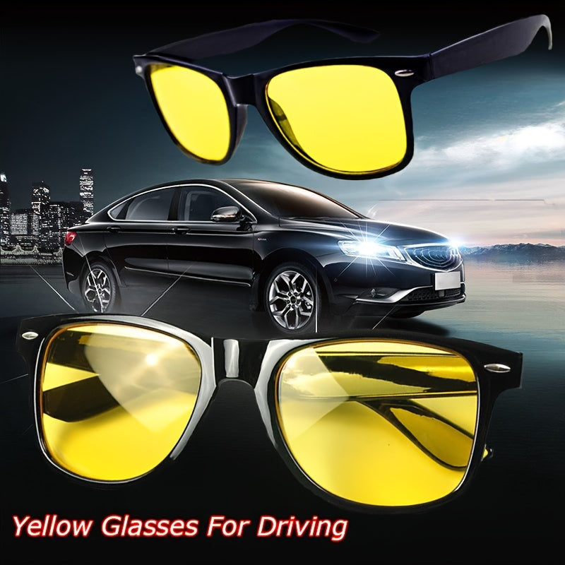 Night vision glasses with sports style, PC frame and lens. Anti glare for climbing, fishing, and running. Fashionable vintage look, no additional components included.