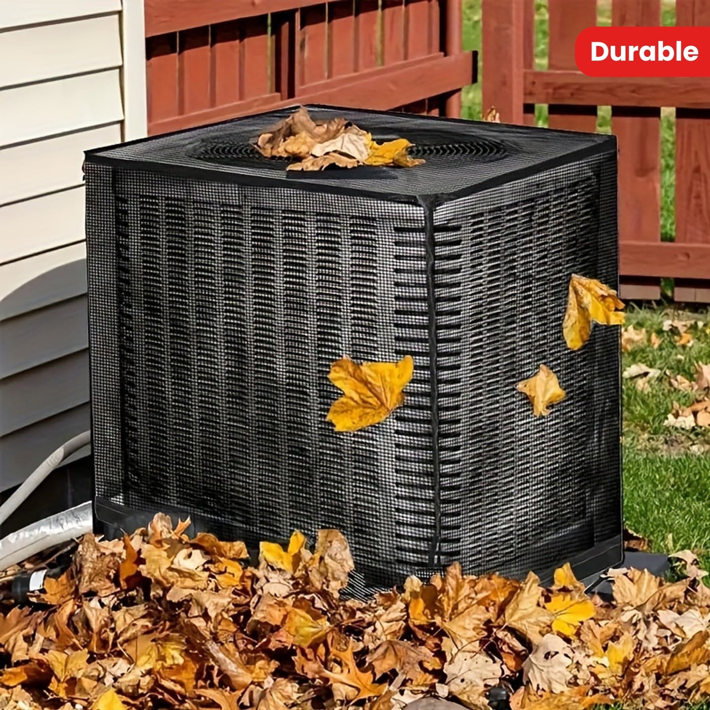 Protect your outdoor air conditioner all year round with this adjustable, durable PVC mesh cover. Prevent clogging from leaves, branches, and wood to keep your unit running smoothly.