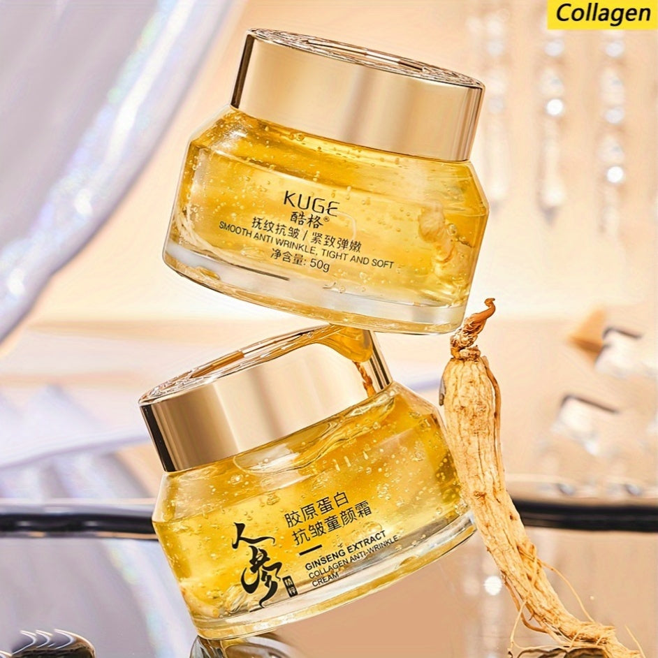 Collagen Ginseng Moisturizing Cream: Hydrating, Firming, Anti-Aging Skincare for All Skin Types.