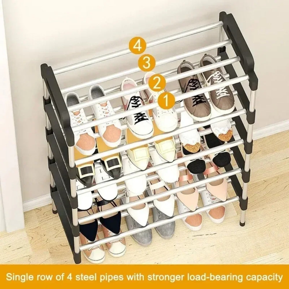 Shoe Storage Rack with Multiple Layers, Dustproof and Space-Saving Design for Home and Dorm Use, Ideal for Organizing Shoes in Entryway, Bedroom, or Living Room, Available in 3/4/5/6 Layers.