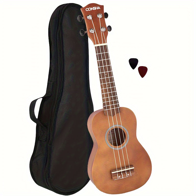 21-Inch Soprano Ukulele for Music Beginners with 4 Strings