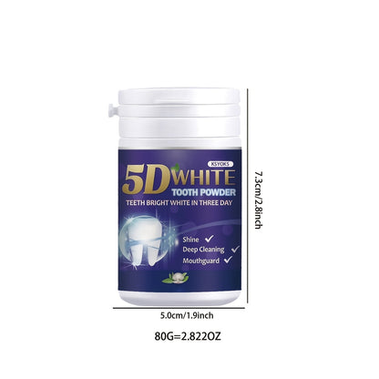 KOXIte 5D Teeth Whitening Tooth Powder - Gentle, deep cleansing toothpaste that freshens breath, perfect for daily use and travel.