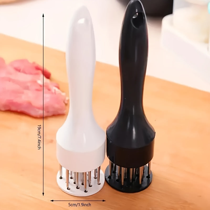 RV kitchen meat tenderizer, stainless steel tool for camping and home kitchens.