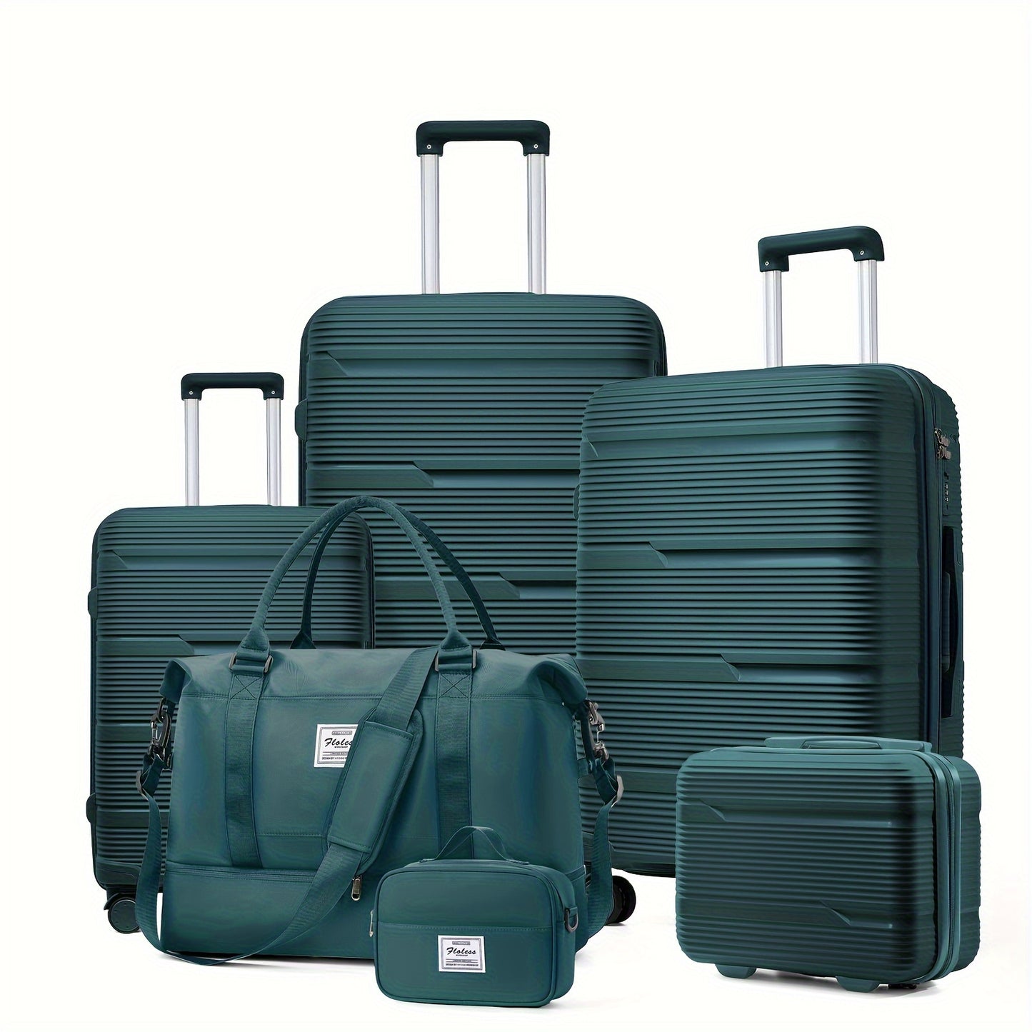 Luggage and travel bags, toiletries and makeup bags, password lock suitcase available in 1 piece or 6 pieces.