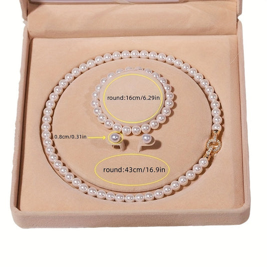 Set of Three Round Necklaces featuring Natural Freshwater Pearls, Shell, and Mother-of-Pearl Beads with Matching Bracelet for Women