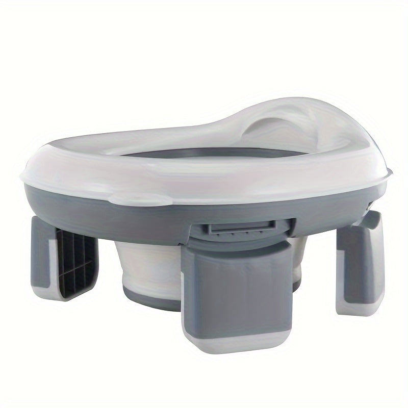 Convenient Portable Toilet Seat for Outdoor Travel and Potty Training - Includes Foldable Design and Disposable Bag Roll