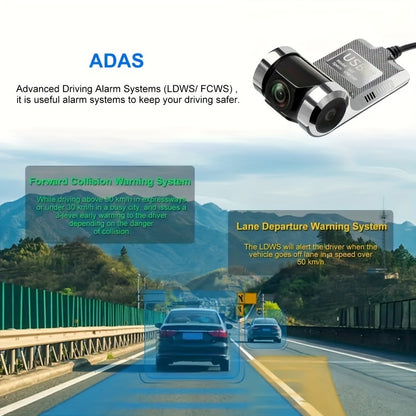 YIXINGJIA Android Avtomobil Navigatsiya Tizimi 720p HD Dash Cam va ADAS Haydash Yordamchisi bilan, USB Quvvatlanadi, Yo'lovchi Tomonida Orientatsiya, Ekransiz, Android Qurilmalari uchun