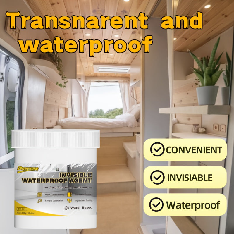 Doeyvose Invisible Waterproof Sealant for various surfaces - High-Performance sealant for RVs, windows, sinks, roofs, floors, showers - Durable & Easy to apply.