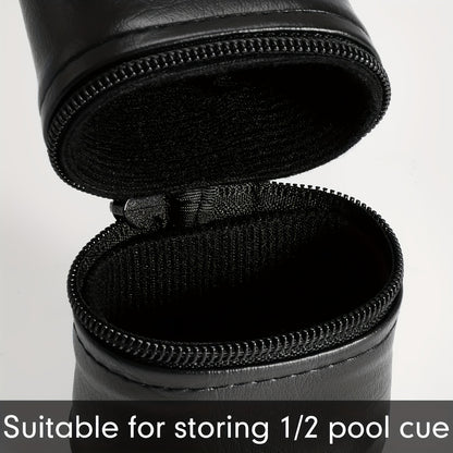 Durable billiard pole holder with 2 holes, protective carrying bag.