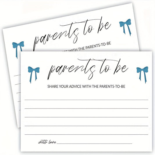 Set of 25 Double-Sided Advice & Wishes Cards for Expectant Parents - Ideal for Baby Showers, Gender Reveals & Birth Announcements