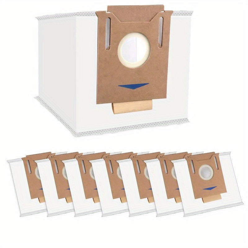 Set of 8 High-Quality Vacuum Bags for Ecovacs DEEBOT OZMO T8 AIVI, T8 Max, T9 Series & More - Made from Long-Lasting Wood/Paper Material, Perfect for Floor Cleaning