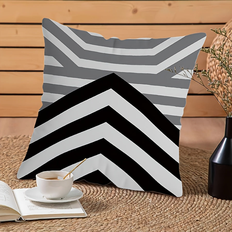 Decorate your home with our Home Sweet Home Decorative Sofa Pillow Cover! Featuring a stylish gray geometric design, this single-sided printed cushion cover measures 44.96x44.96 cm and is perfect for your room, sofa, bed, or car. (Pillow core not