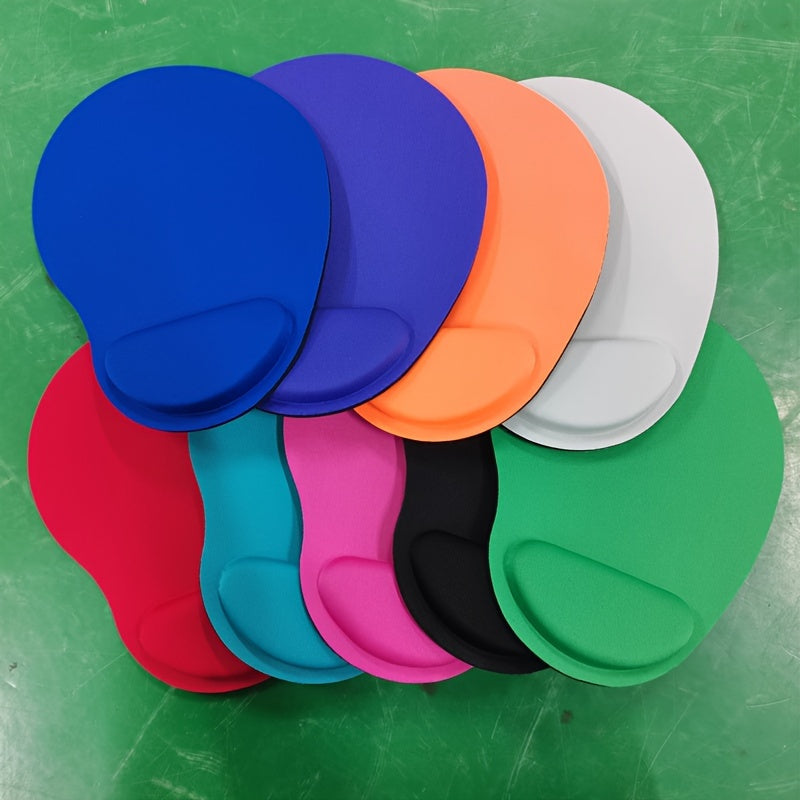 Ergonomic EVA wrist cushion with memory foam mouse pad for comfortable desk support in office or computer use.