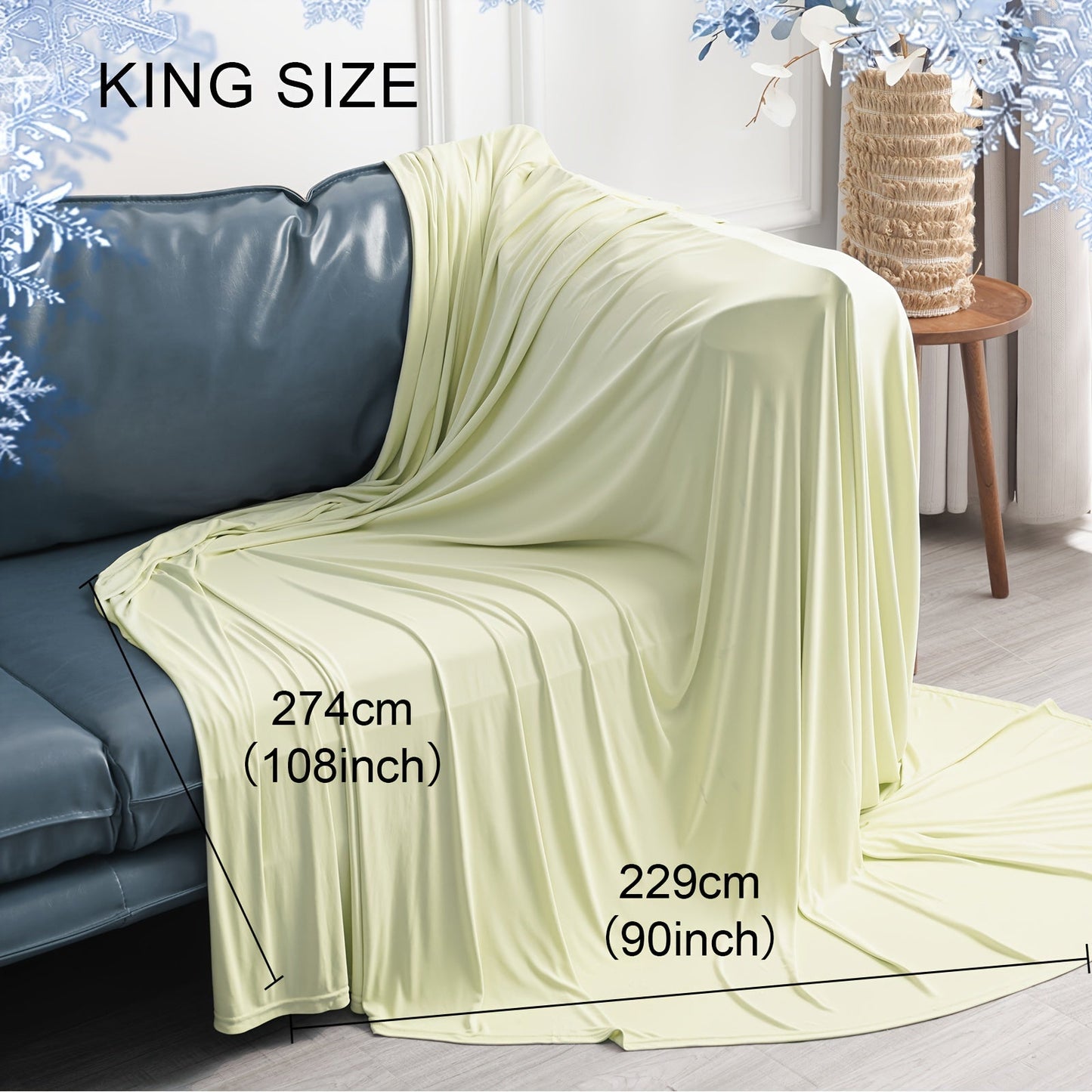 Cooling Blanket with Ultra-Soft Dual-Sided Design - Ideal for Hot Sleepers - Lightweight, Breathable and Durable - Perfect for Home, Office, Travel and Car - Machine Washable - Gray