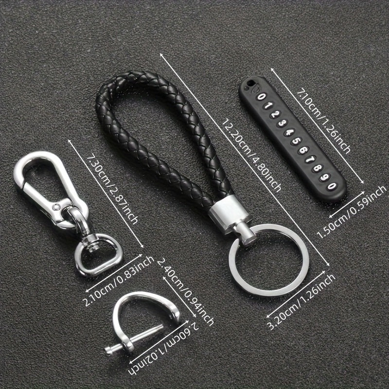 Durably made alloy keychain with phone number tag for easy retrieval.