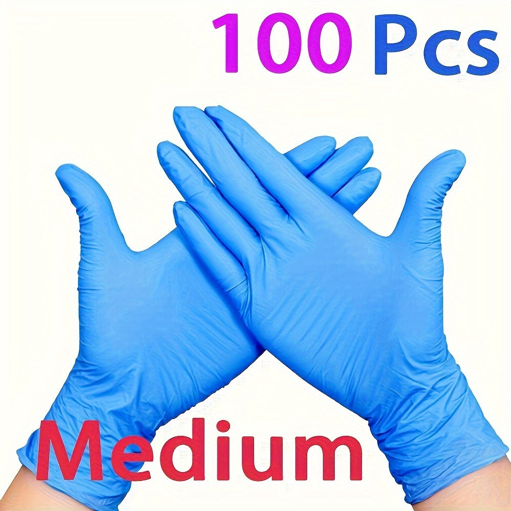 Original Blue Nitrile Disposable Gloves - 2-100pcs, Powder Free, Latex Free, Durable Household Cleaning Supplies. Waterproof gloves suitable for kitchen cleaning, tattoo, hair dyeing, pets, beauty salon, household gadgets.