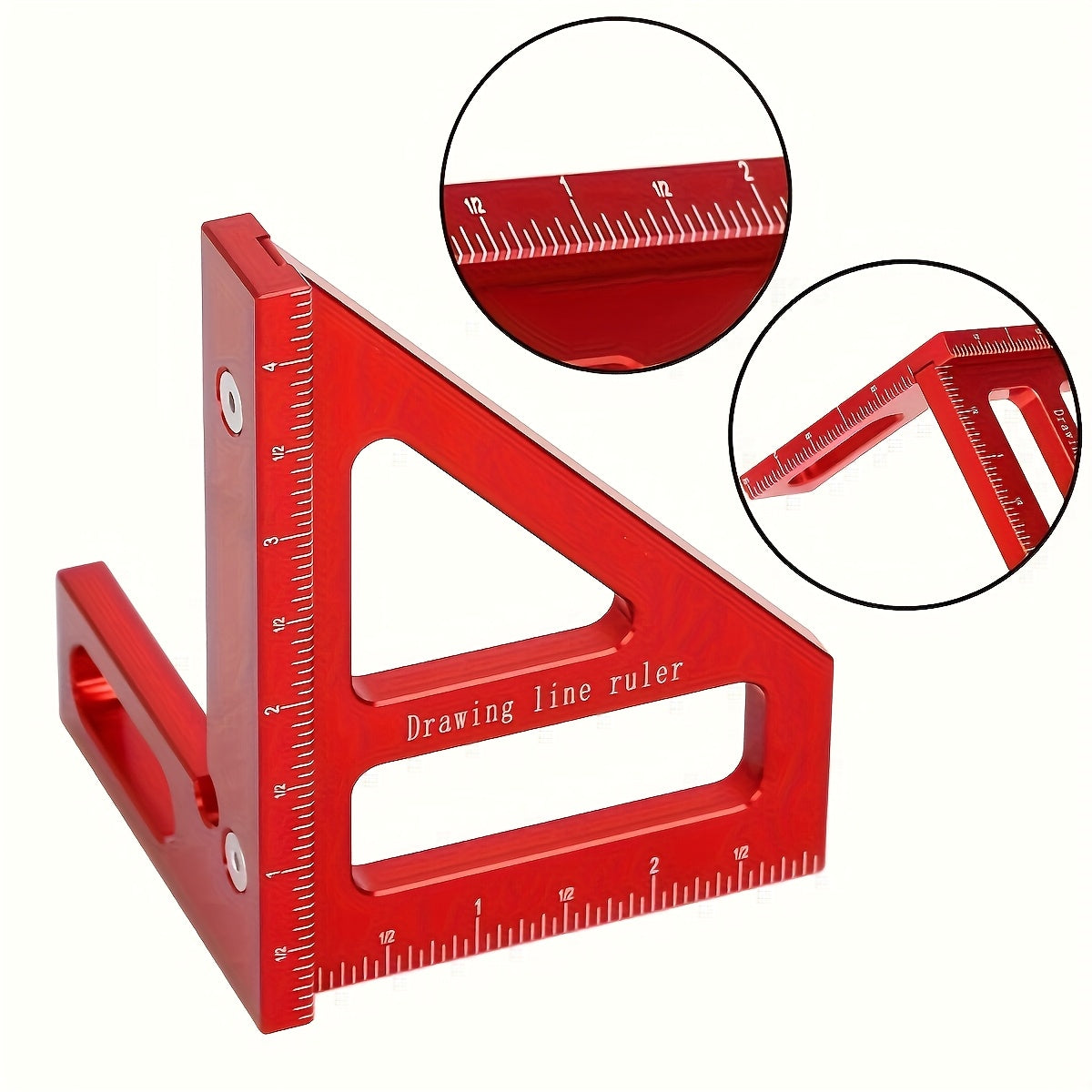 Aluminum Alloy 3D Multi-Angle Measuring Ruler for Engineers and Carpenters, Painted Finish, Assembly Required