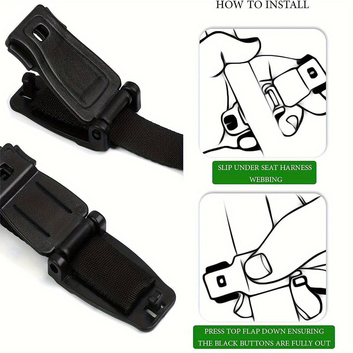 Keep your little ones safe with the BEZEKIN Nylon Chest Seatbelt Clip Lock - A durable and secure buckle for car seats, backpacks, and high chairs. Ensure an easy installation and fastening system for added protection.