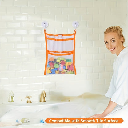 1-piece Bathroom Net Bag for hanging bath storage and washing.