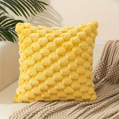 Set of 2 pineapple grid turtle pattern cushion covers in contemporary style, available in two sizes: 17.7x17.7 cm and 50.8x30.48 cm. Made of soft plush fabric, single-sided design. Ideal for adding decorative accents to your home and living room. Note