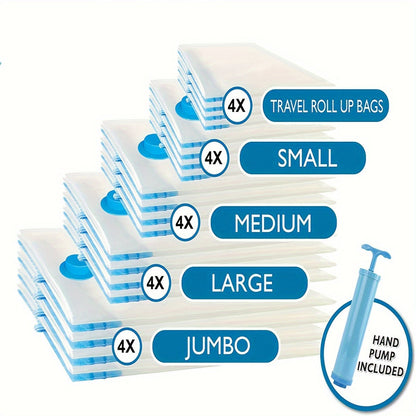 Set of 10 Vacuum Compression Storage Bags - Dustproof Containers for Clothes, Blankets, and Shirts. Convenient Space Saving Organizer for Dorms, Closets, Wardrobes, Bedrooms, Bathrooms, and Travel. Ideal for maximizing storage space.