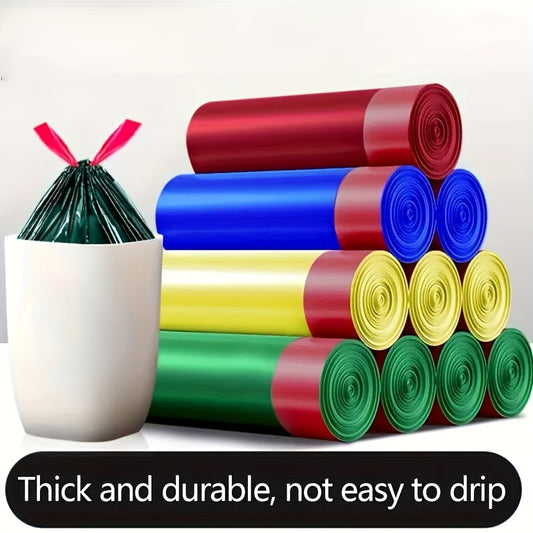 Thick and Durable Garbage Bags with Self-Sealing Closure - Vibrant Colors for Easy Sorting - Convenient Disposable Bags for Kitchen and Household Cleaning - Versatile Waste Bags Perfect for Multiple Rooms - Great Holiday Gift for Halloween and Christmas