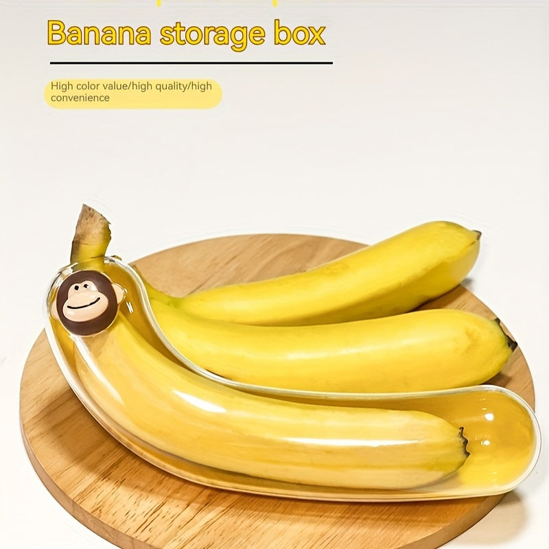 Plastic Banana Storage Box, Ideal for Keeping Fruit Fresh Without Electricity - Featuring a Banana-shaped Design for Convenient Storage and Long-lasting Freshness