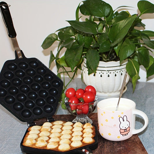 Non-Stick Aluminum Egg Waffle Pan - Ideal for Making Delicious Breakfasts and Kitchen Creations