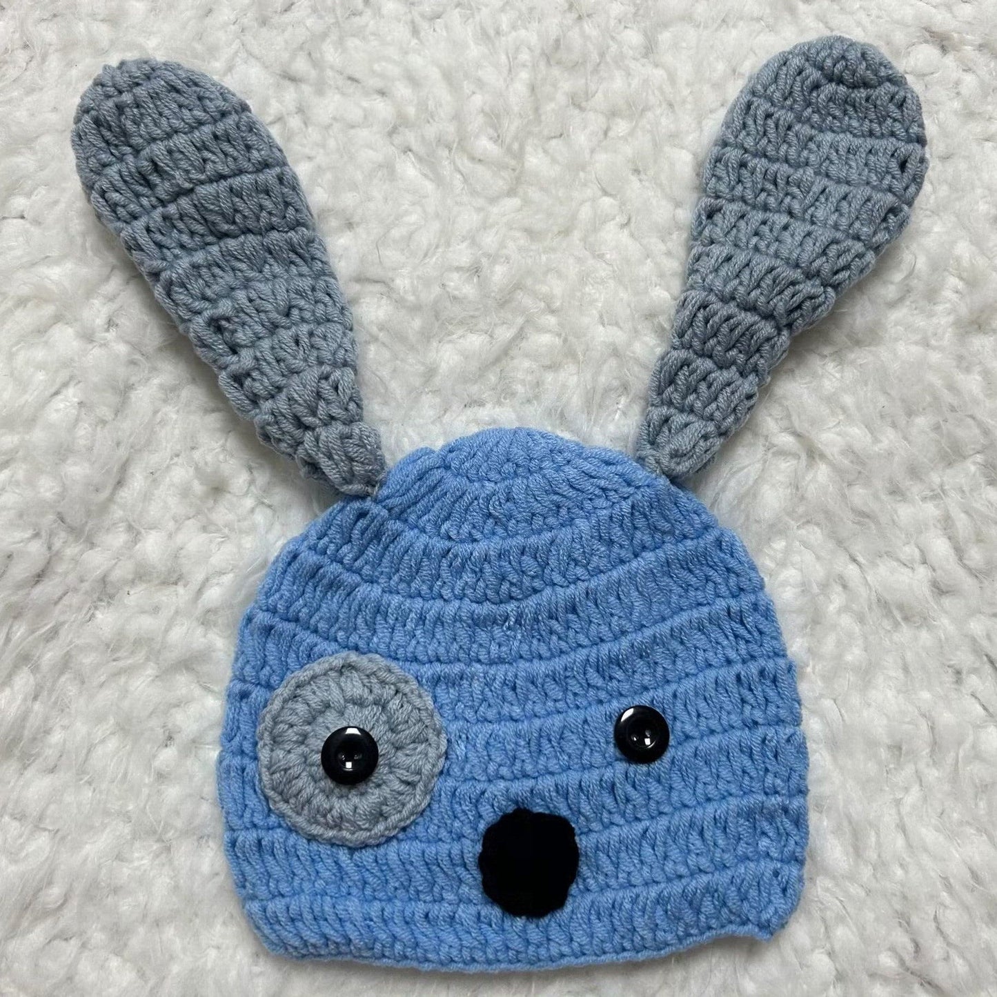 Cute Baby Blue Dog Hat Short Suit - Ideal for Infant Photoshoots, Christmas, Halloween, and Thanksgiving Day Present