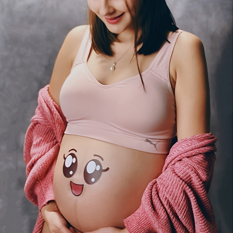 This set includes 10 Pregnancy Belly Stickers, featuring fun expressions for maternity photos. They are a unique novelty gift for expectant mothers, suitable for ages 14 and up. Made from high-quality paper, these stickers are a memorable keepsake for