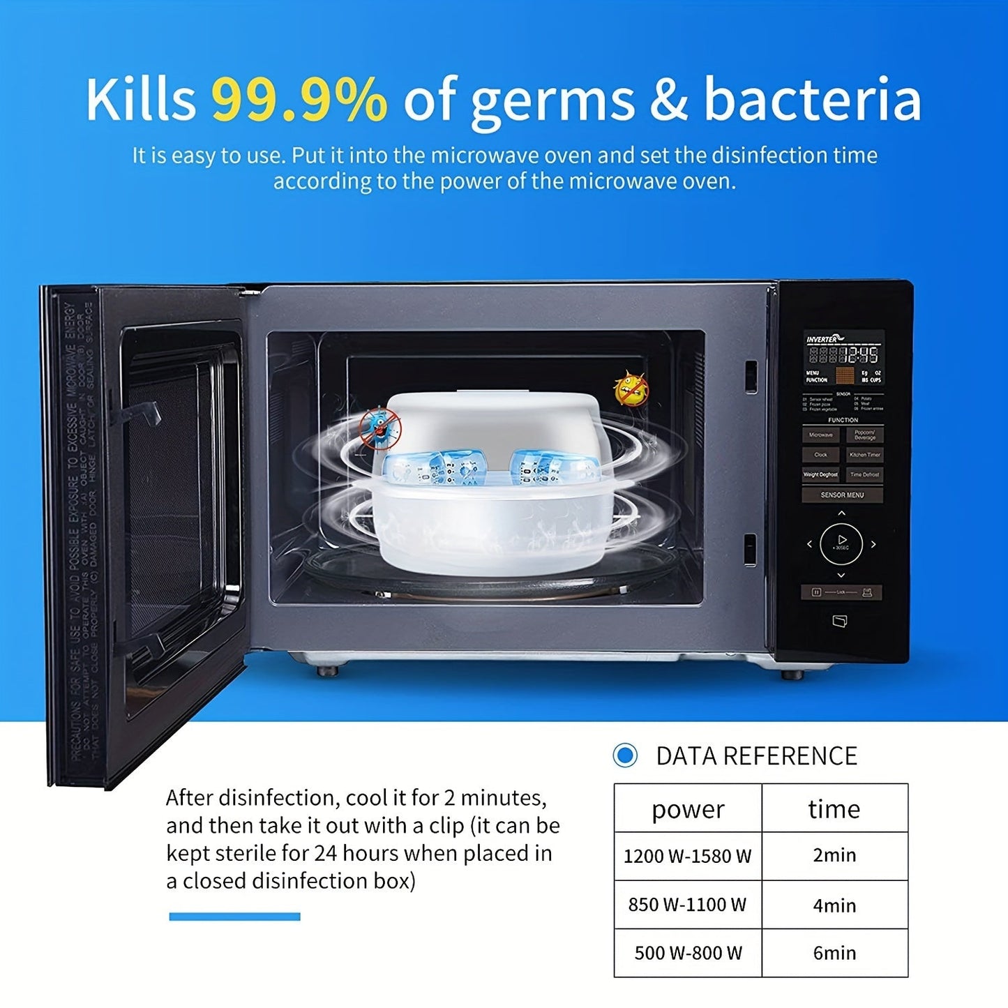 Microwave Steam Sterilizer for Bottles, Disinfection Box - Perfect Gift for Halloween, Christmas, and Thanksgiving Day.