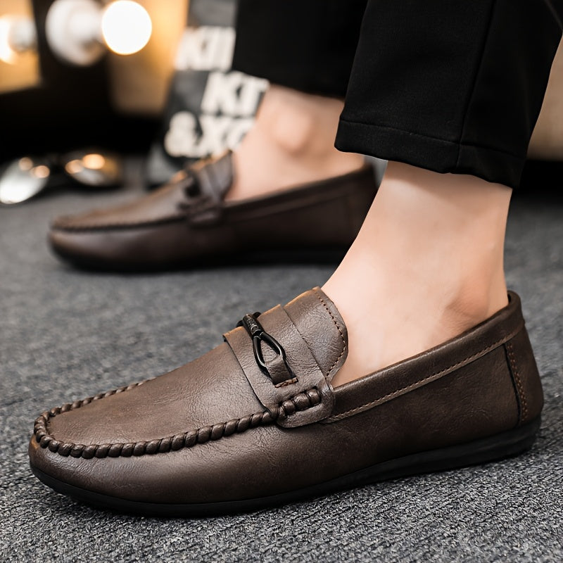 Breathable, casual slip-on loafers with non-slip rubber sole, perfect for all seasons.