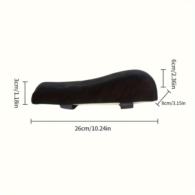 Ergonomic chair armrest pad for computer and gaming, with polyester cover and polyurethane core, enhances height and pressure relief while alleviating discomfort.