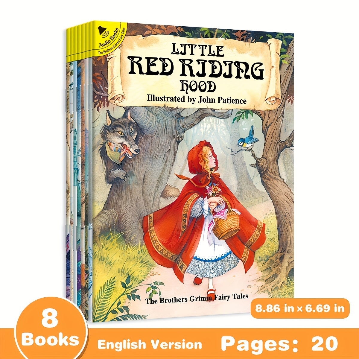 Collection of 8 English Grimm and Children's Bedtime Fairy Tales