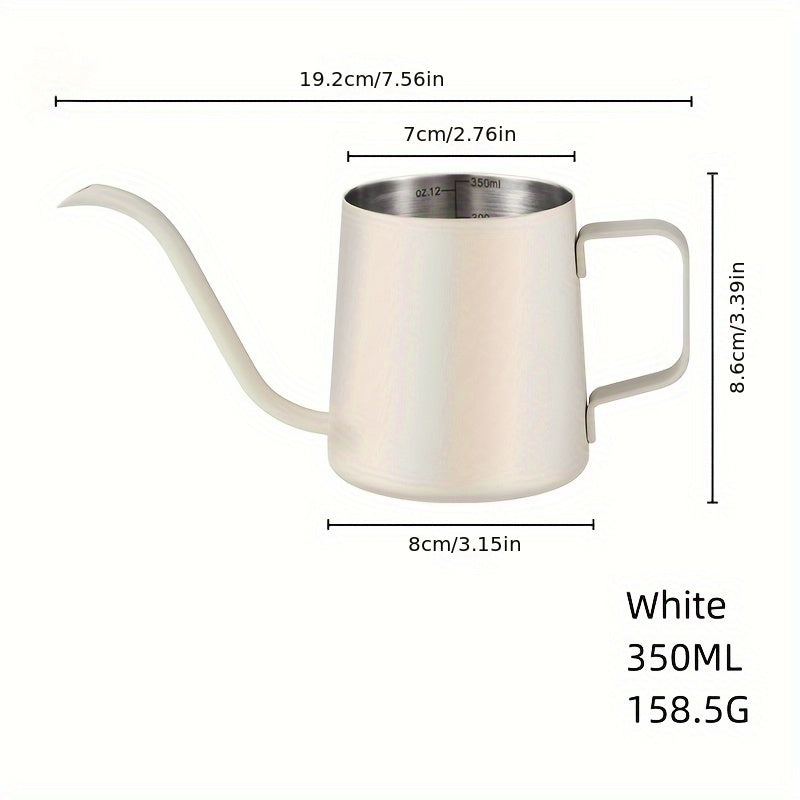 Handmade stainless steel matte water kettle with a thin and long mouth – perfect for outdoor camping and travel. Capacity options of 250ml or 350ml.