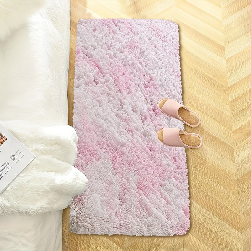 Soft fluffy shag area rug for living room or bedroom. This non-slip, machine washable carpet adds a cute, luxurious touch to your home decor.