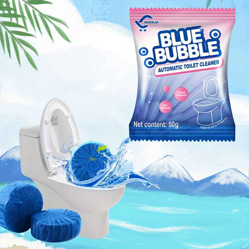 Introducing the New NIAOERLAN Pure Blue Bubble Toilet Cleaner for Powerful Cleaning and Odor Control.