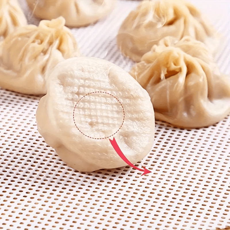 Set of 8 Silicone Steamer Liners: Non-Stick, Reusable, and Easy to Clean, Multipurpose Kitchen Tool for Cooking, Baking, and Food Prep, Includes Dumpling Mats and Food Filter Inserts