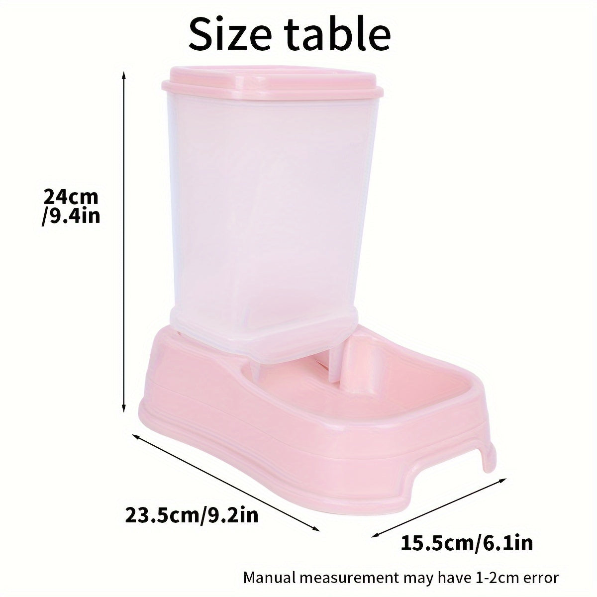 Super Large Capacity Automatic Pet Feeder - Non-Electric, Ideal for Cats & Dogs Indoor Use.