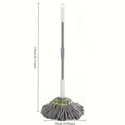 Hands-free mop ideal for kitchen, bedroom, and living room floors - no hand washing needed.