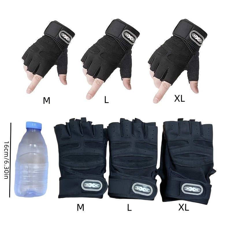 Unisex gym gloves for weight lifting and sports training.