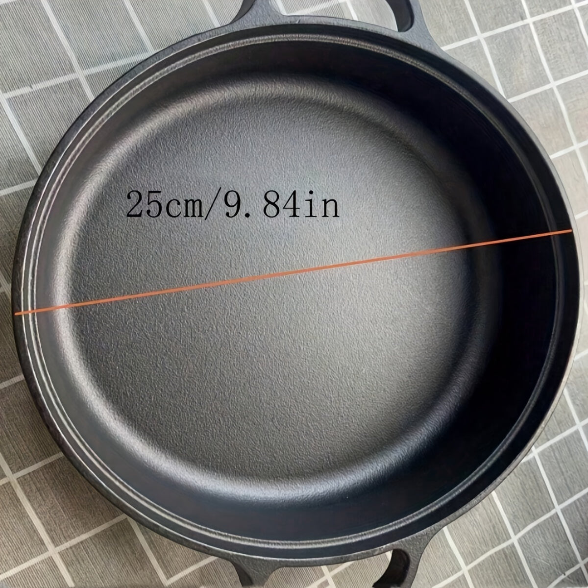 Multi-purpose Cast Iron Skillet with Twin Handles - Round, Uncoated, and Versatile Pan for Healthy Cooking in Kitchens and Restaurants