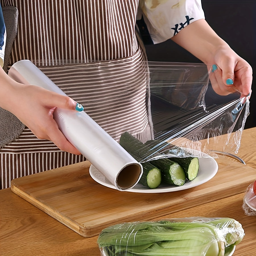 Cling Film Dispenser for Food Storage - 30cm Wide, Made of Durable Plastic Wrap with Food Contact Safety, Features Easy Tear Box for Home Use, Ideal for Preserving Freshness of Meal Prep & Leftovers