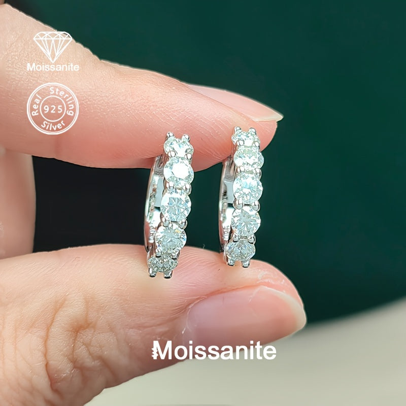 Elevate your style with these stunning 925 Sterling Silver Moissanite Earrings, perfect for any occasion from luxurious parties to everyday wear. This fashion jewelry for women is lightweight at only 0.09oz and is ideal for birthdays, Valentine's Day