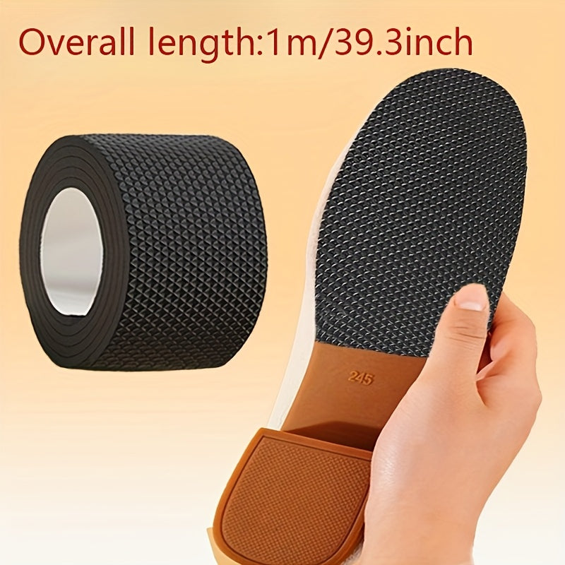 Noise Reduction Shoe Tape with Self-Adhesive Backing - Non-Slip Rubber Pads for High Heels, Chair and Table Legs, and Floor Protection